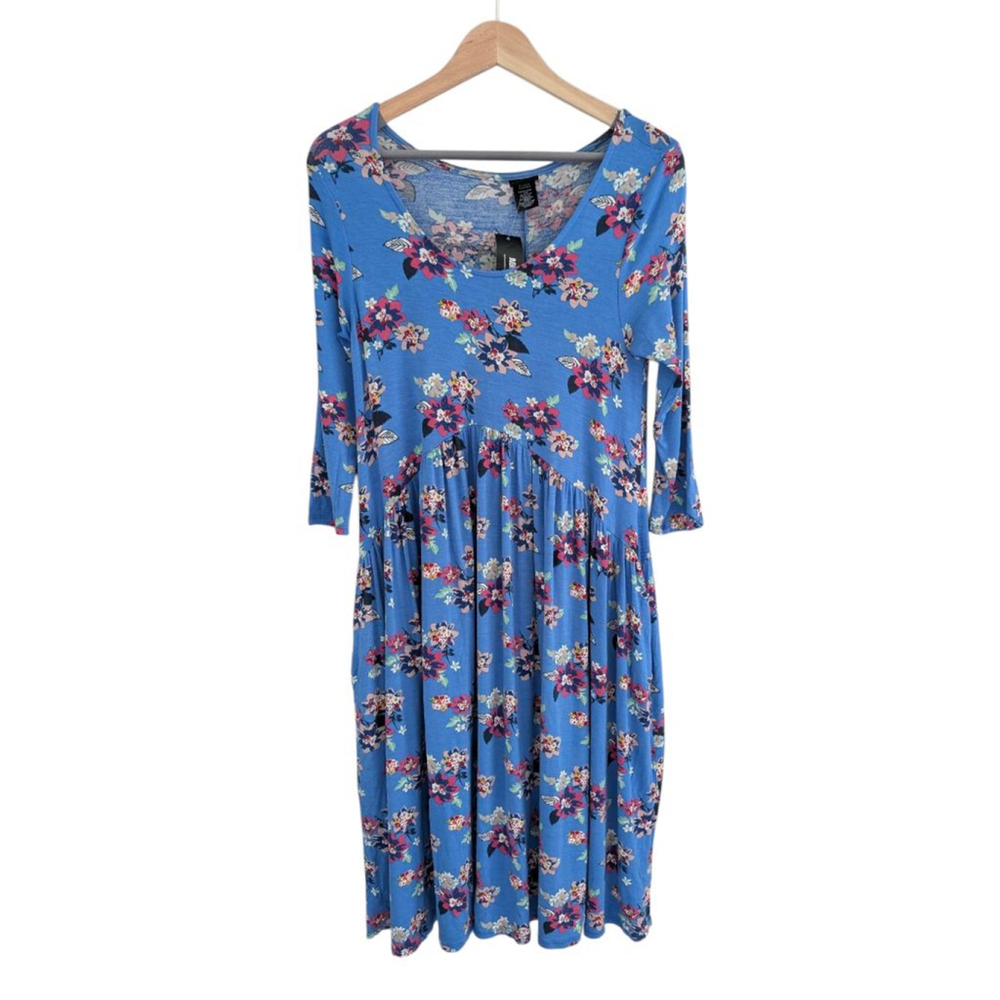 NWT Agnes & Dora Jersey Knit Stretchy Boho Floral Casual Dress Size XS